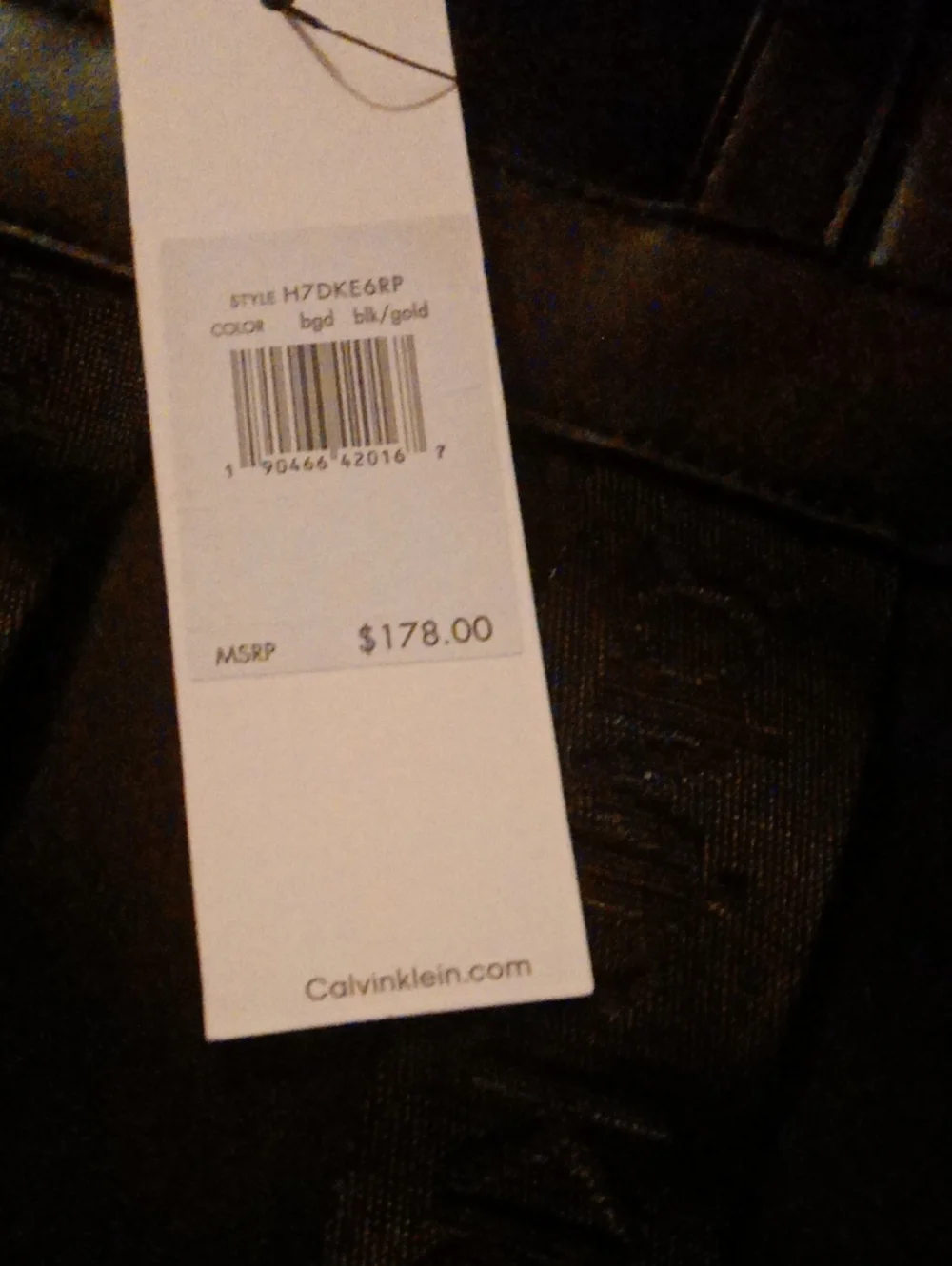 Calvin Klein Black Backpack with Gold Accents